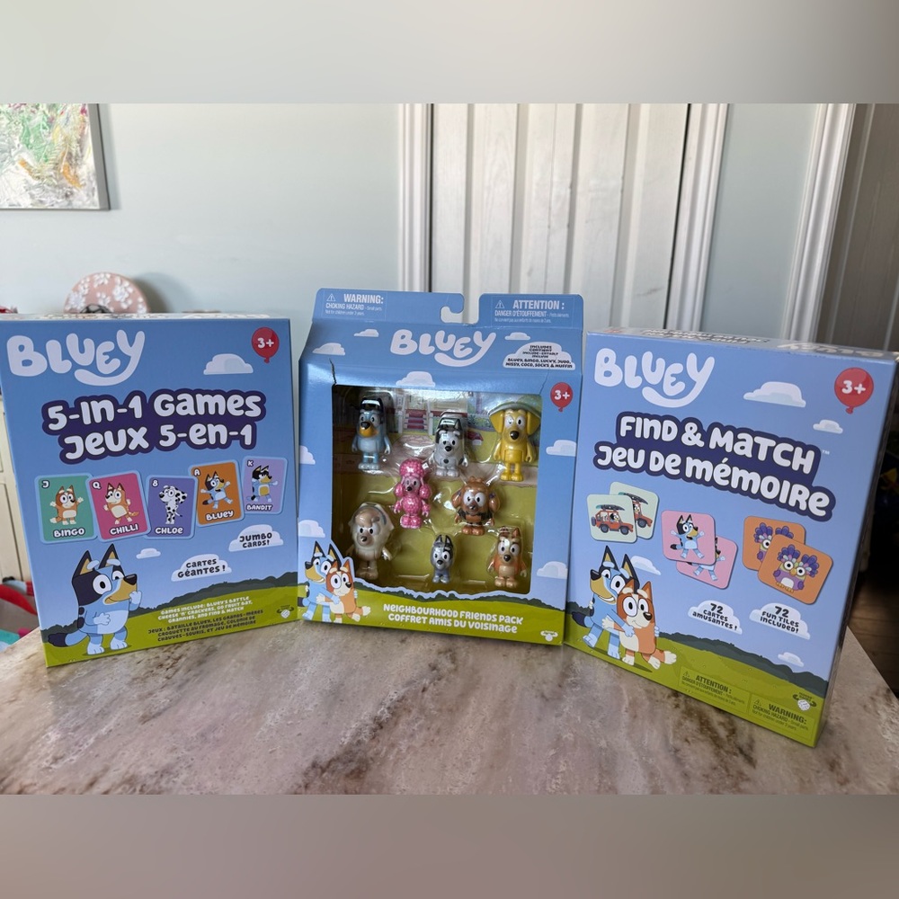 Bluey 5-in-1 Games and Find & Match Set - Multicolor